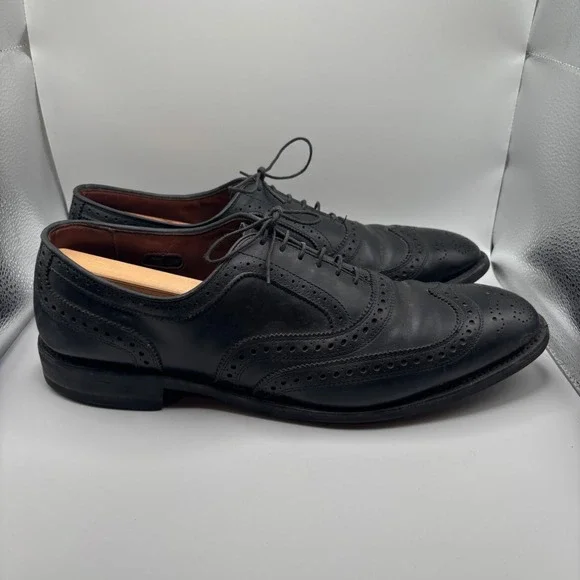 Allen Edmonds McAllister Black Wingtip Oxford Shoes Men's Size 12D
